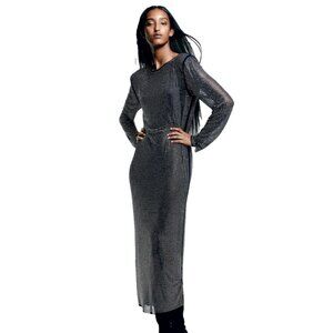 H&M Rhinestone-embellished dress  Black Maxi Dress Womens  Size S